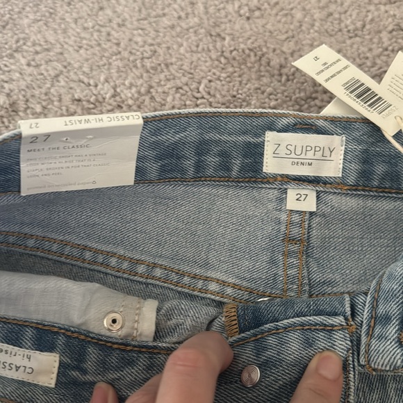 NEW Z SUPPLY classic hi-rise denim short in sun bleached indigo sz 27 - Picture 5 of 6